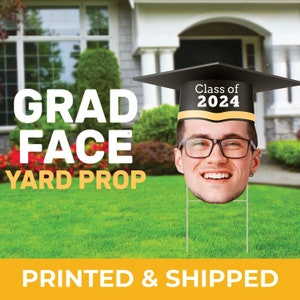 Big Graduation Head Custom Cutouts Fun Faces Party Decoration Face Yard Sign Fun Large Head Face Fan Face Yard Decor