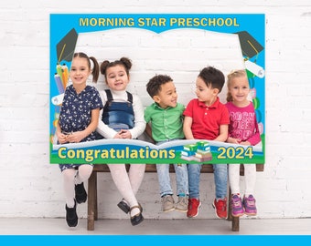 Preschool Graduation Photo Booth Frame | End of Year Party Prop