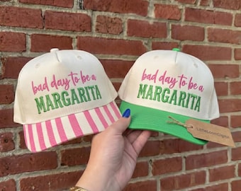 Bad Day To Be A Margarita Hat Size Embroidery Design, Retro Beach Vacation Digital File, Summer Pool Party Cap Pattern, Bachelorette Cap PES