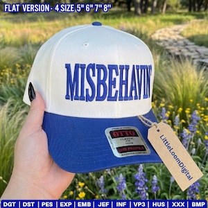 Misbehaving Embroidery Design Trucker Cap, Funny Sarcastic Introvert Hat, Funny Trendy Sayings Embroider, Machine Embroidery File JEF, PES