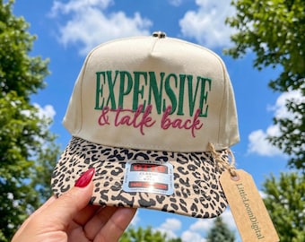 Expensive Talks Back Hat Embroidery Design, Funny Mom Gift Trucker Cap Digital File, Retro Wife Baseball Hat File, Machine Download PES
