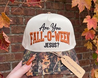 Are You Fall O Ween Jesus Embroidery Design, Christian Pumpkin Fall Trucker Cap Digital File, Cute Autumn Faith Womens Baseball Cap File PES