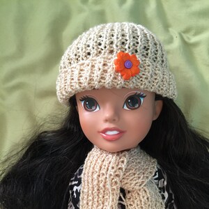 14 inch doll set of scarf and hat