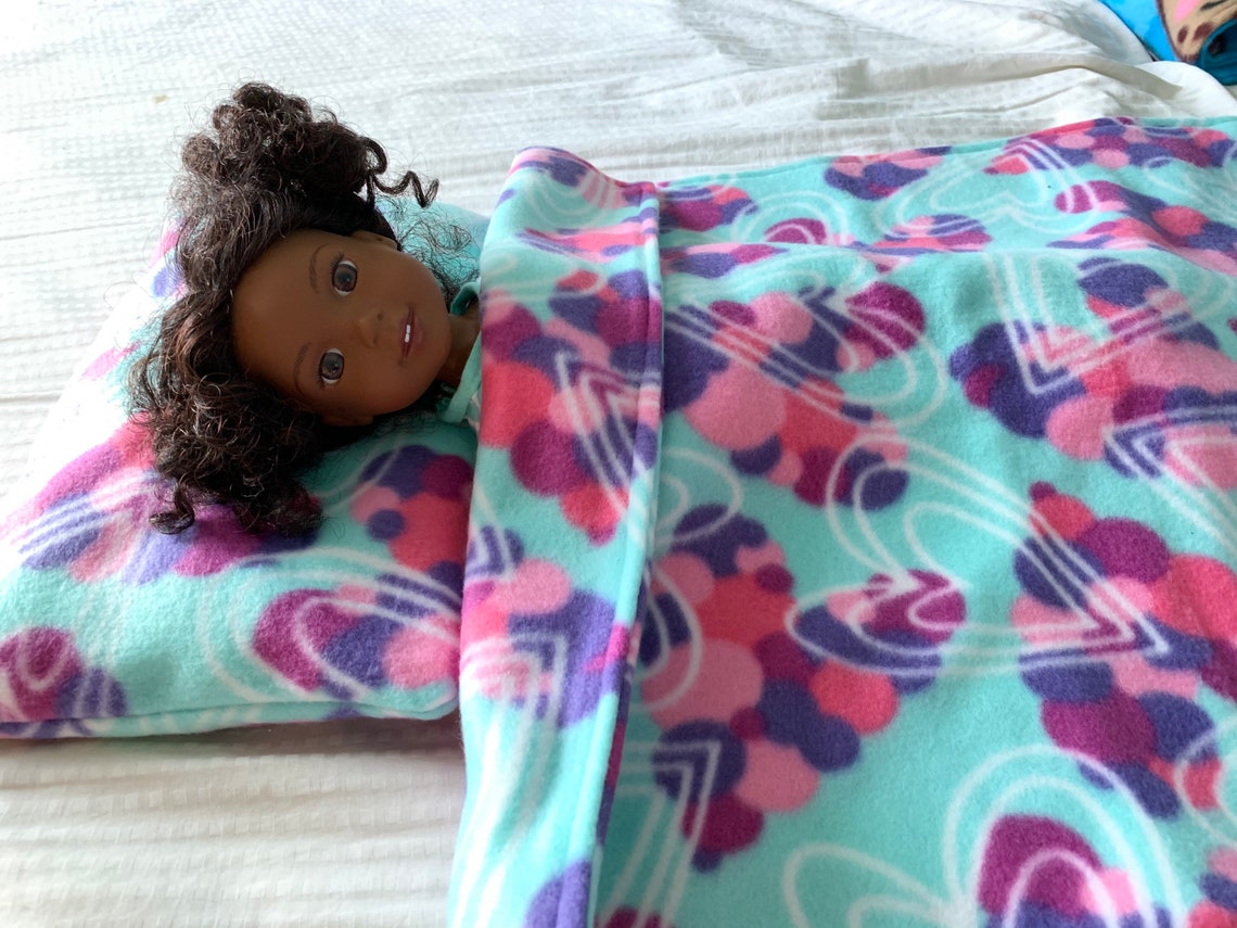 Doll Pillow and Blanket Set Bedding Set Doll Blanket Etsy
