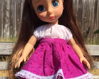 Disney animators collection doll 3pc set of apron, skirt and shirt
