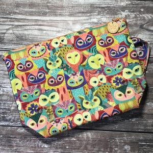 Zipped Project Bag - A Wisdom of Owls