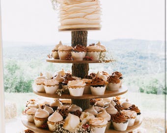 Wood Cupcake Stand Etsy