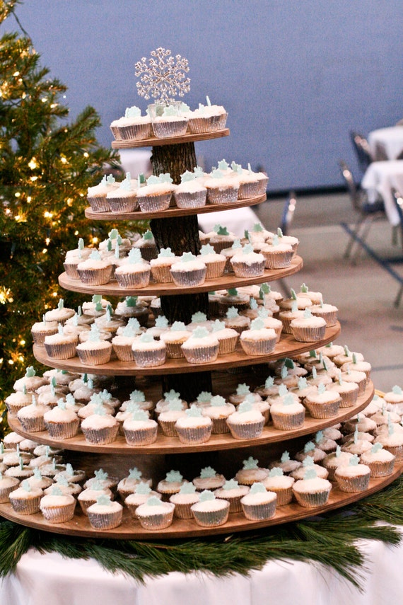 Rustic Cupcake Stand 6 Tier Tower Holder 200 Cupcakes 400 Etsy