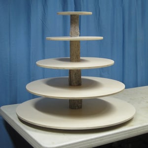 Cupcake Stand 5 Tier Rustic or Modern Tower / Holder 120 Cupcakes 250 Donuts Wedding Birthday Anniversary Shower Party Pastries Wooden image 6