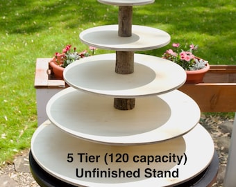 Unfinished Cupcake Stand Rustic or Modern (Tower / Holder)