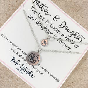 Mother Daughter Necklace Mother Daughter Jewelry Mother Daughter Dandelion Necklaces Sterling Silver Necklace Mother Daughter Gift for Mom
