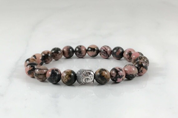 Pulsera de jaspe piedras preciosas naturales 8mm Azul Piedra de Curación Calmante Reiki Chakras UK
