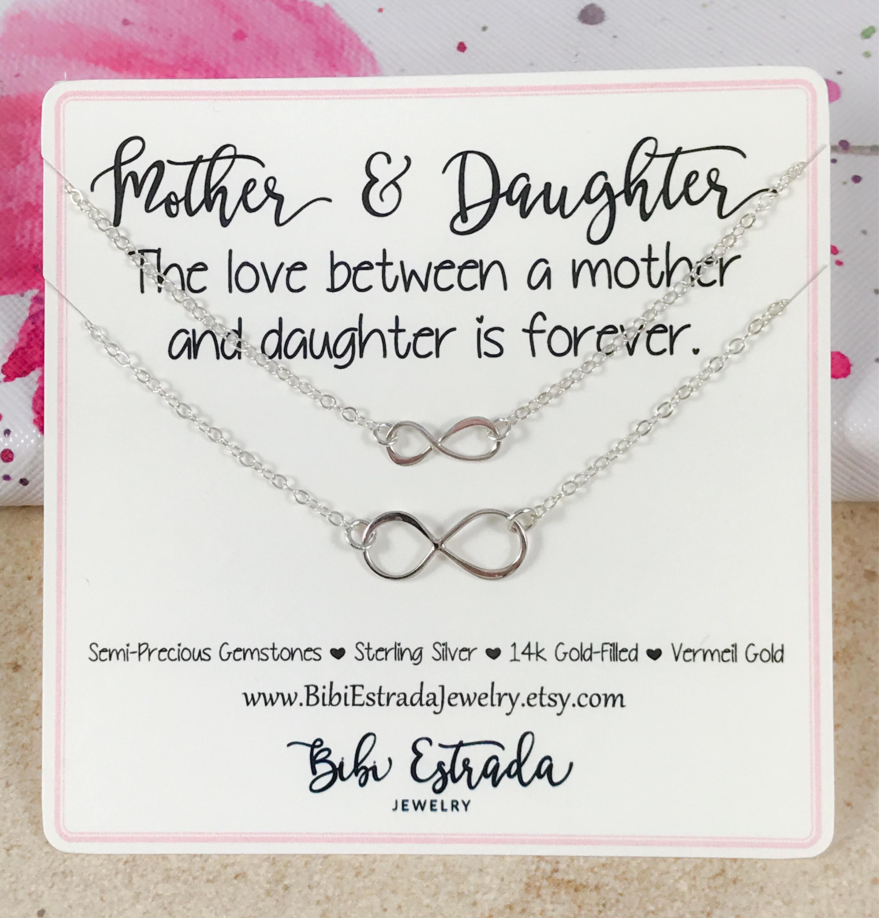 Mother Daughter Necklace Mother Daughter Love Mother Daughter Infinity Necklace Sterling Silver or Gold Necklace Mother Daughter Gift