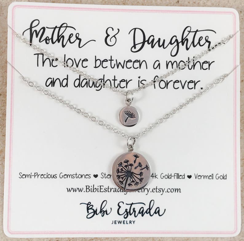 Mother Daughter Necklace Mother Daughter Jewelry Mother - Etsy