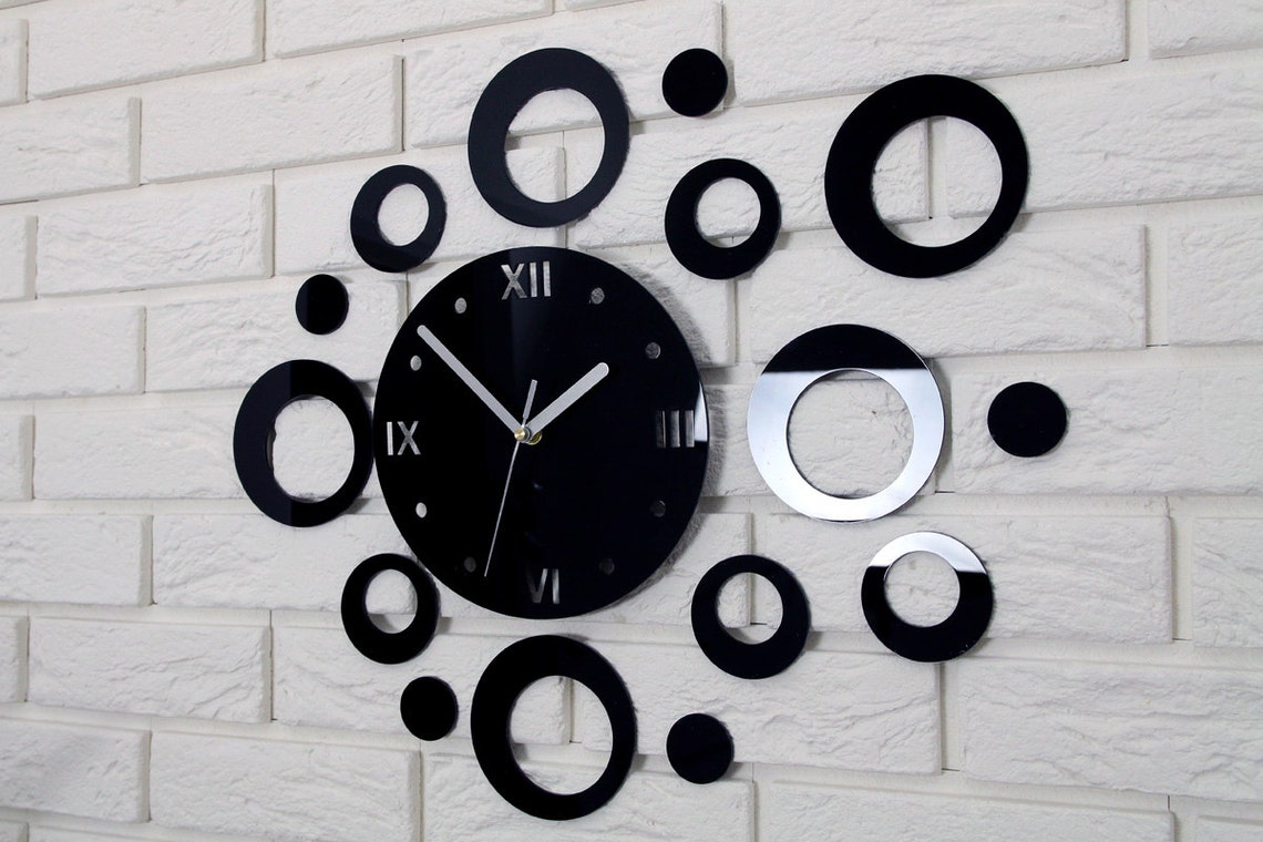 Clock Wall Clock Modern Wall Clock Mirror Clock Gift Kids Room - Etsy