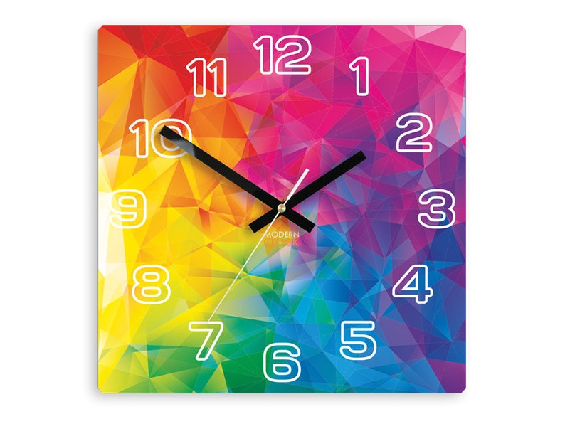 Large Wall Clock Rainbow Emotion Colorful Modern Unique Clocks Gift Geometric Premium Line - Colorful Wall Clocks Large Wall Clock Rainbow Emotion Colorful Modern Unique Clocks Gift Geometric Premium Line - Colorful Wall Clocks