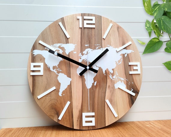 Granja, Reloj de pared moderno grande, Reloj de pared de madera