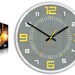 Large Wall Clock, Orion, Silent Gray and Yellow Clock With a Clear ...