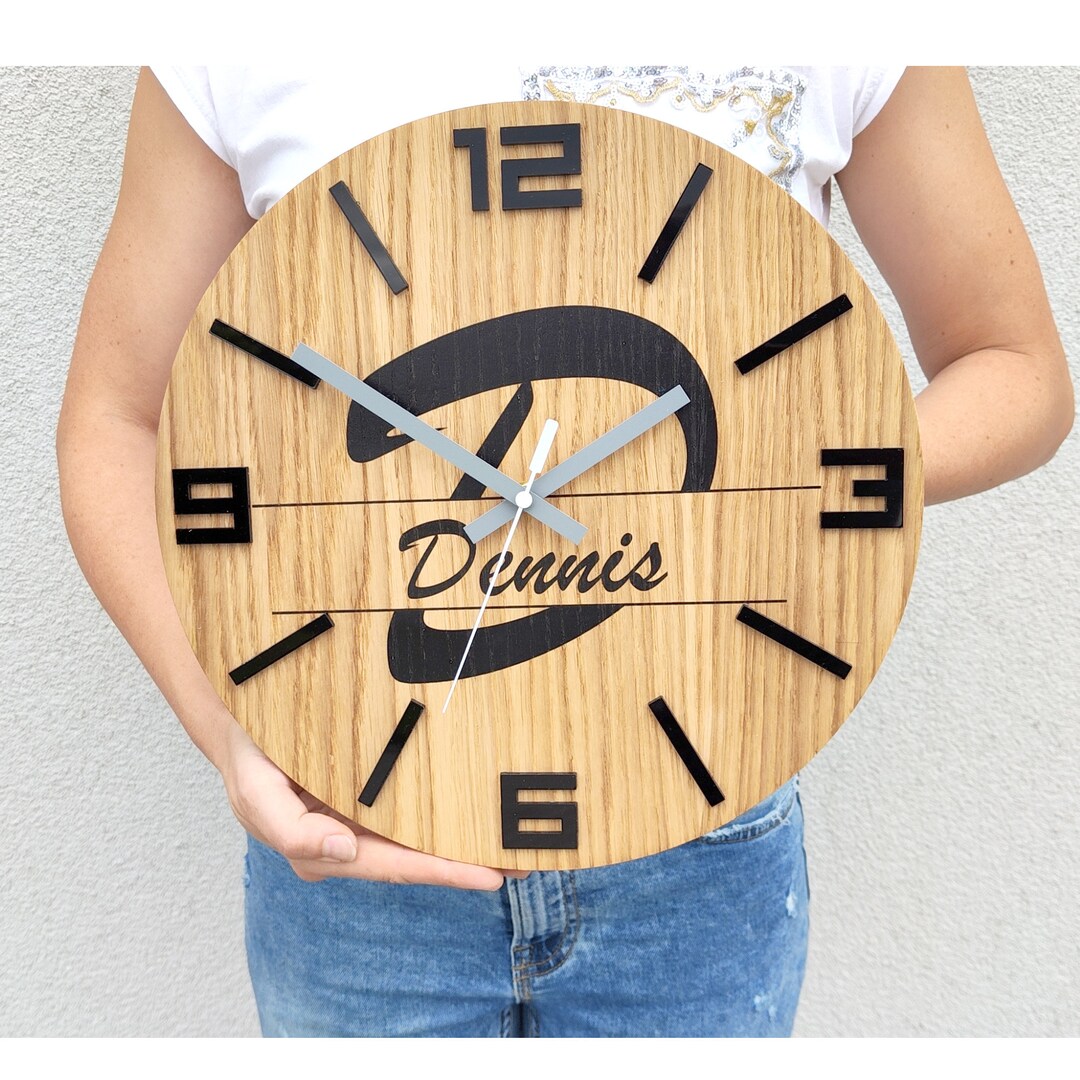 Custom Wall Clock, Personalized Clock, Wall Clock With Name , Home ...