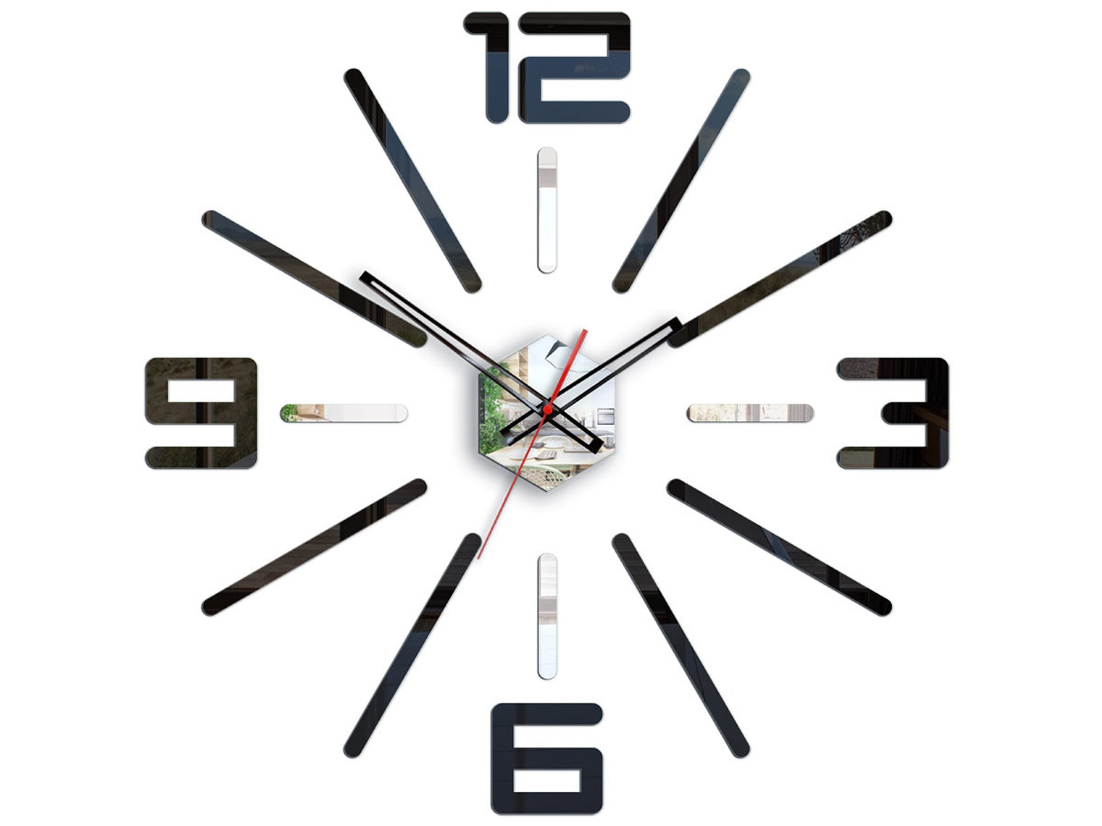 Wall Clock Large Wall Clock Maxim Mirror Wall Decoration - Etsy