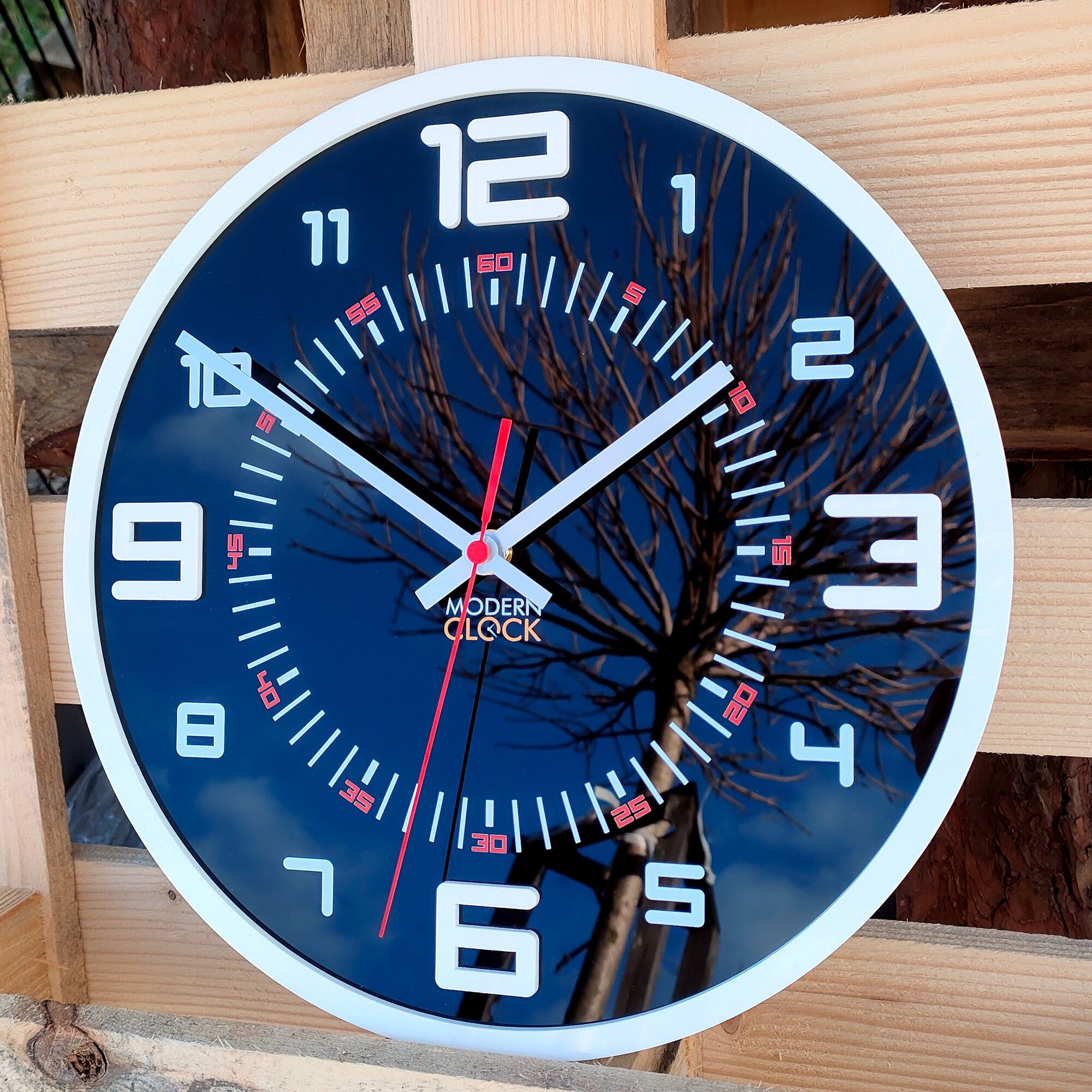 RELOJ COCINA MADERA CLARA 30CM