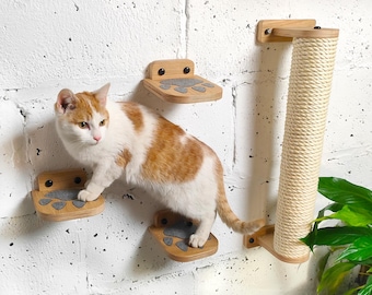 Rascador para gatos / Rascador de pared para gatos / Rascador de sisal para gatos / Rascador de pared moderno para gatos de primera calidad