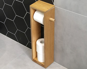 Toilet roll holder, Toilet wooden paper holder , home decor, bathroom, storage, gift, shower room, shelf,  60cm- 23.62"