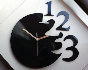 Números de caída de pared Reloj moderno reloj de pared grande decoración de pared de regalo Relojes de pared únicos calcomanía de pared
