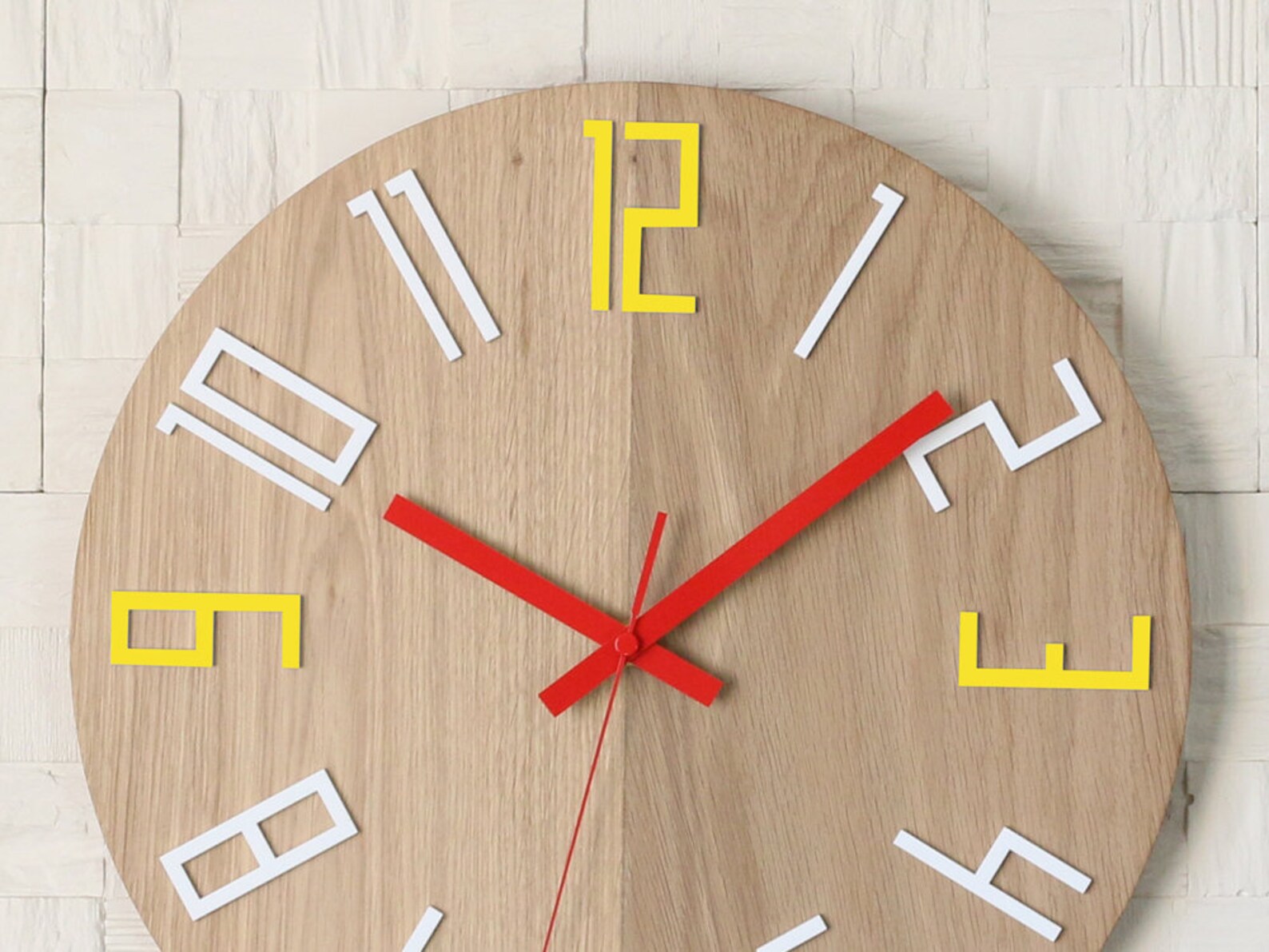 Wood Wall Clock large wall clock Unique wall OAK clocks Etsy