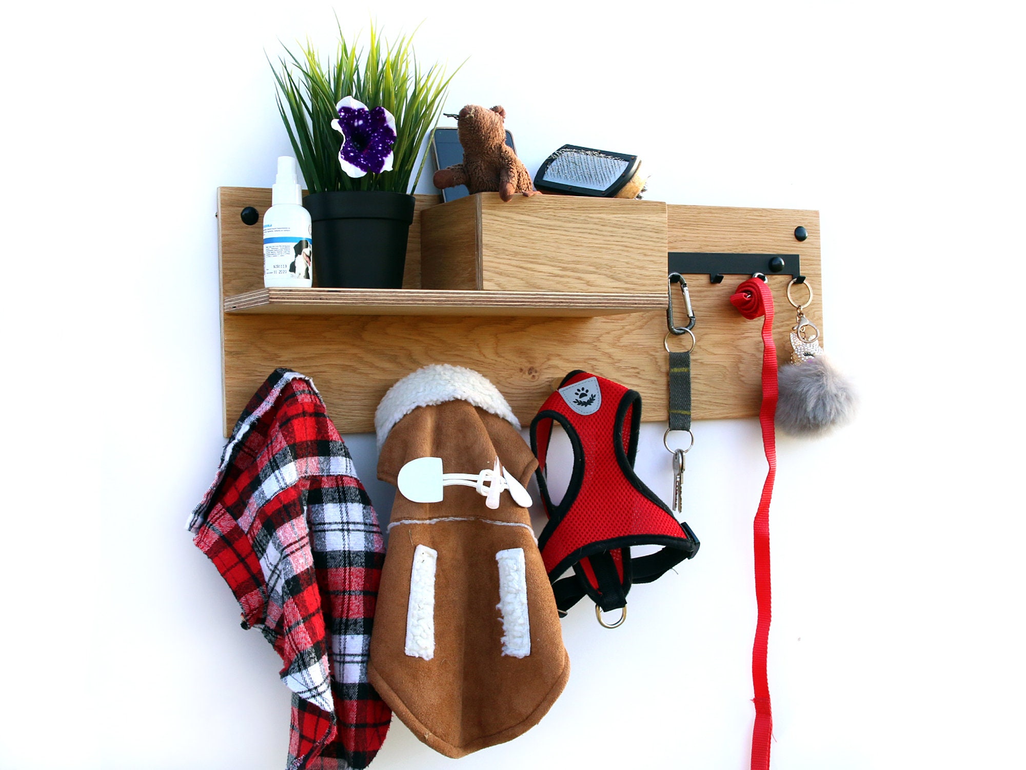 Modern coat rack with shelf, Entryway shelf , dog shelf, key shelf
