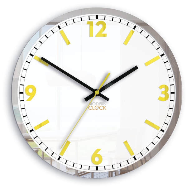 Yellow Wall Clock Etsy