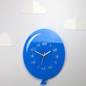 Horloge murale ballon + 3 nuages horloge pour enfants horloge moderne cadeau horloge drôle design chambre d'enfants horloge pour enfants