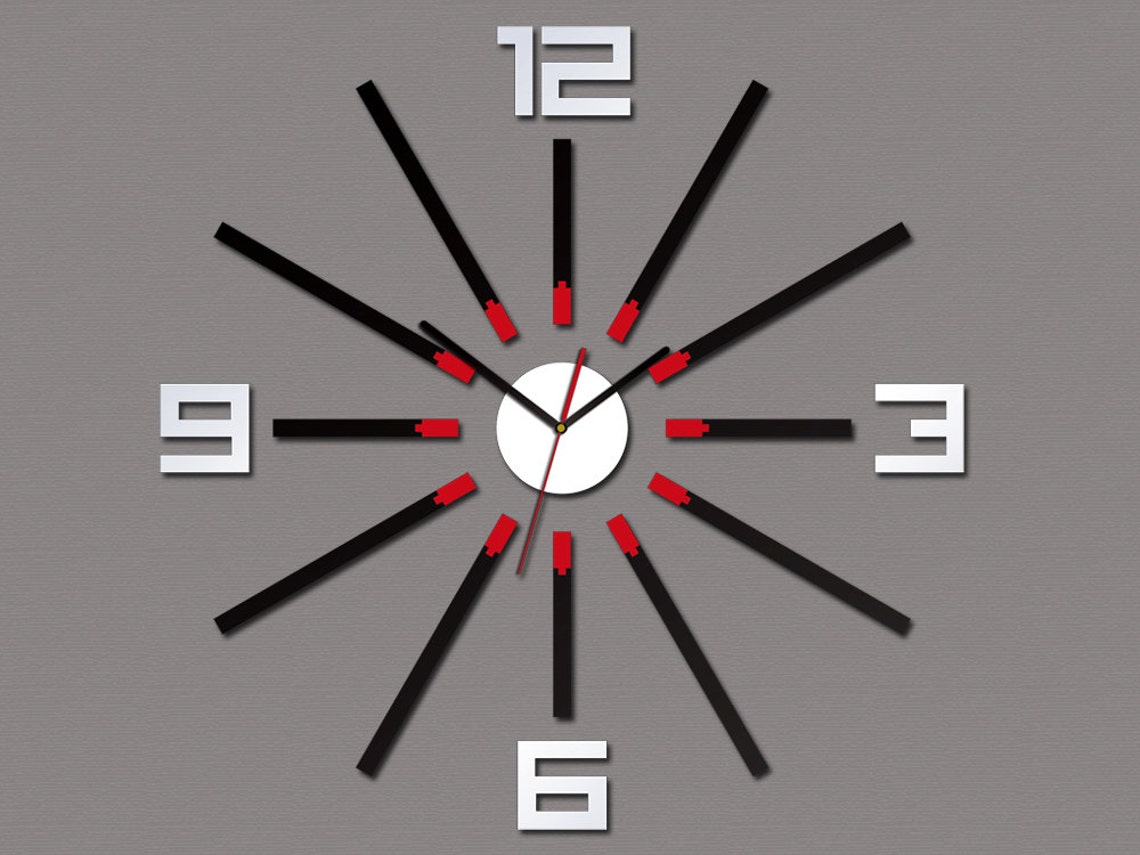 Wall Clock SHEEN Large Wall Clock Gift Wall Decor Unique Wall Etsy