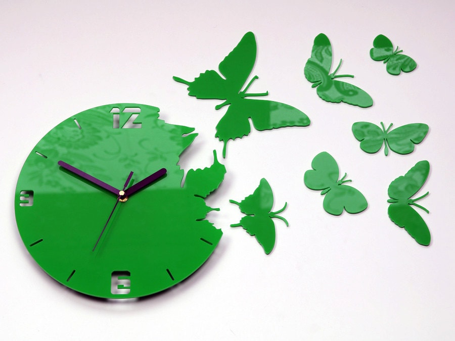 Wall Clock BUTTERFLY Wall clock large wall clock clock modern wall