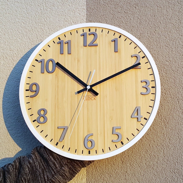 Bamboo Clock Etsy