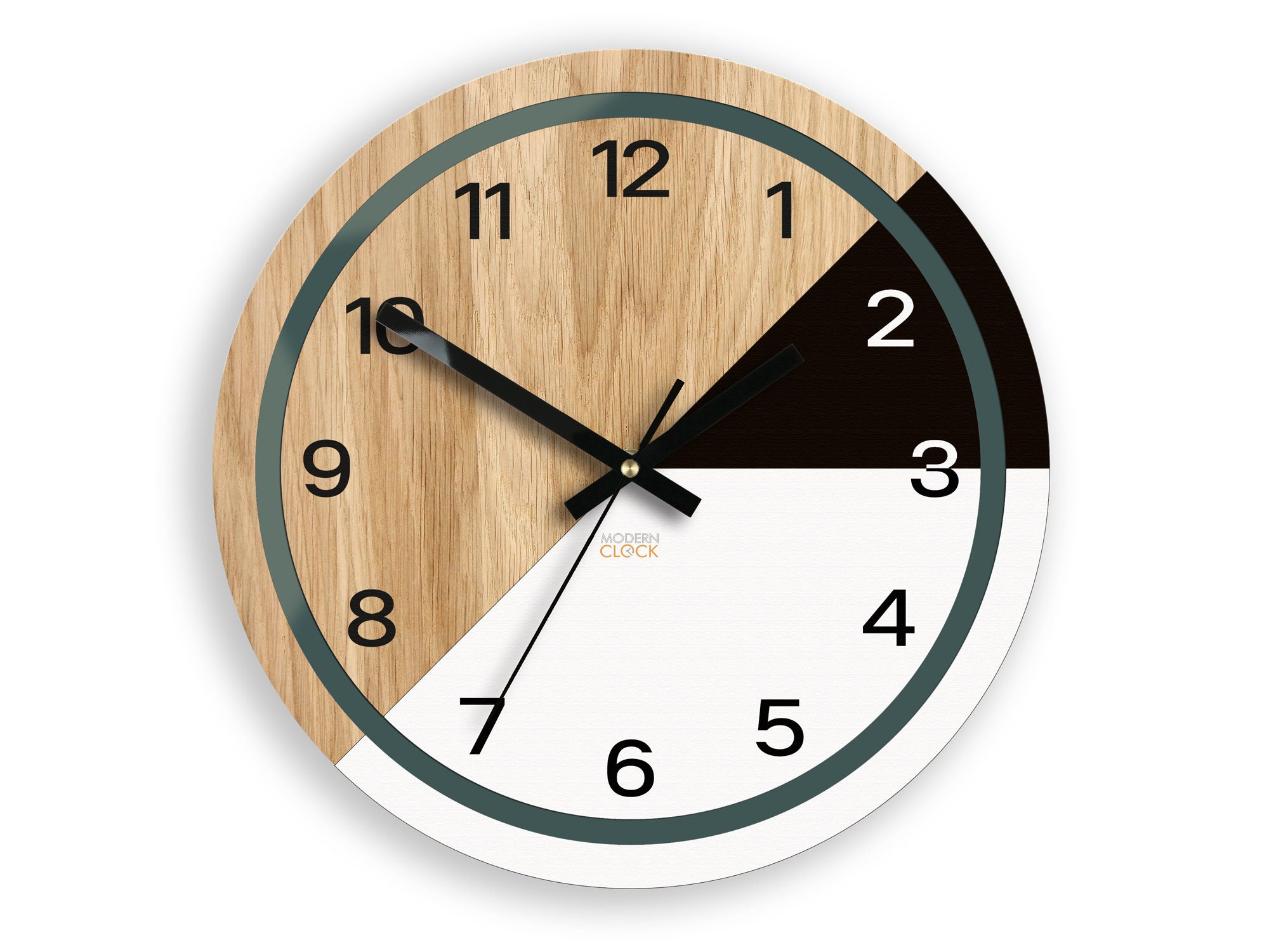 Wood clock lagos clock with numbers ,Scandinavian wall clock, Modern