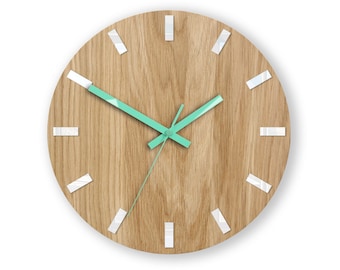 Wall Clock, Geometric Wall Clock, Modern Clock, Wooden Wall Clock, Living Room Decor, Kitchen clock, Round Clock, Office Clock, Wooden Gift
