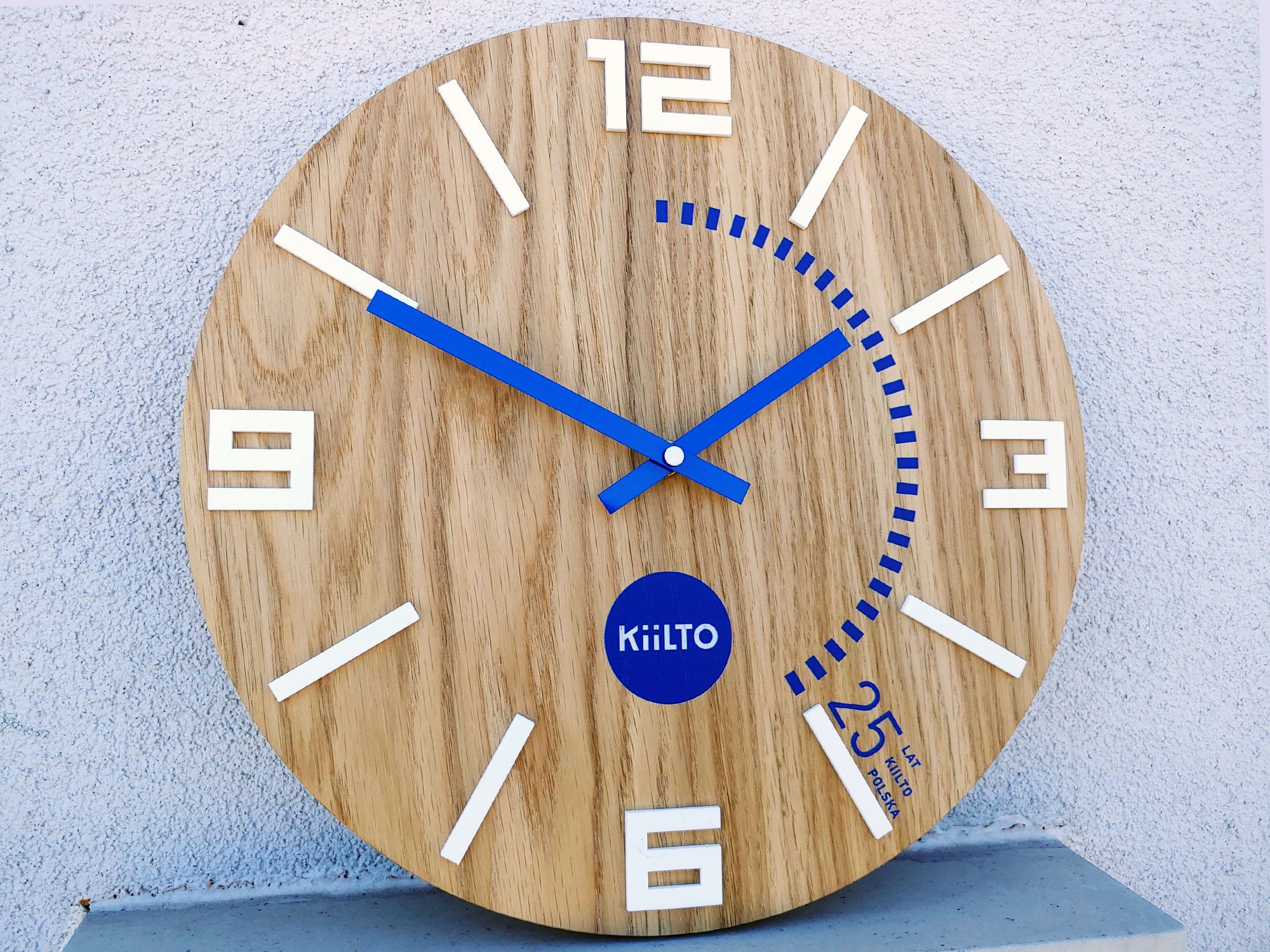 Wall clock with logo. Oak wood clock, Clock personalization Your LOGO