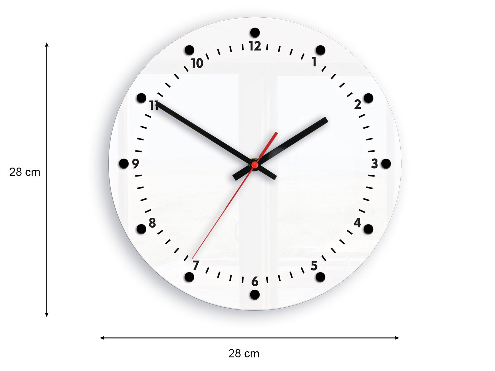 Wall clock Mozes silent white clock , Modern clock, Clocks for wall