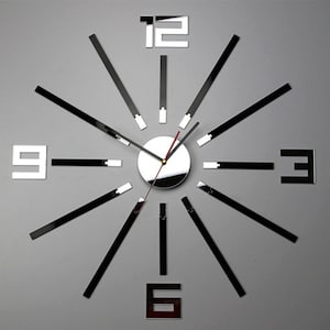 Wall Clock SHEEN large wall clock gift wall decor Unique wall clocks Mirror Silent wall clock