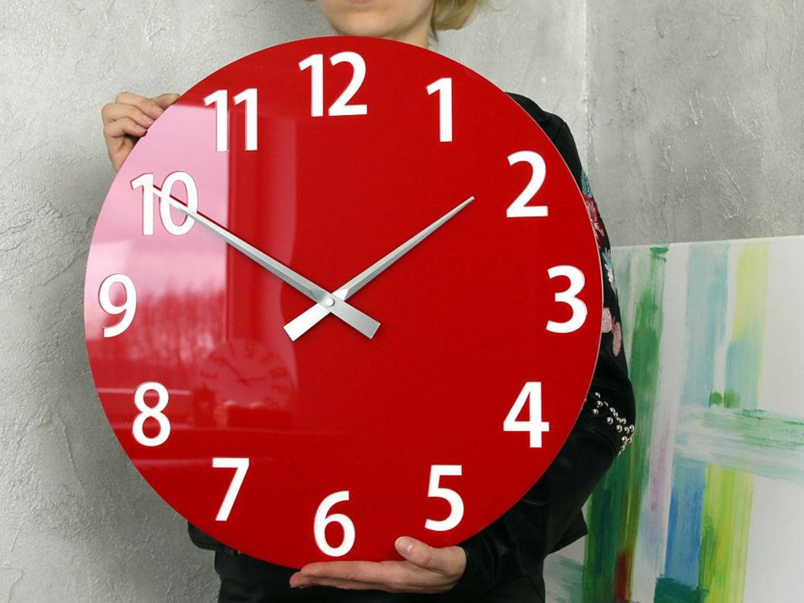 LARGE Wall Clock Clock Modern Wall Clock Gift Big Wall Etsy