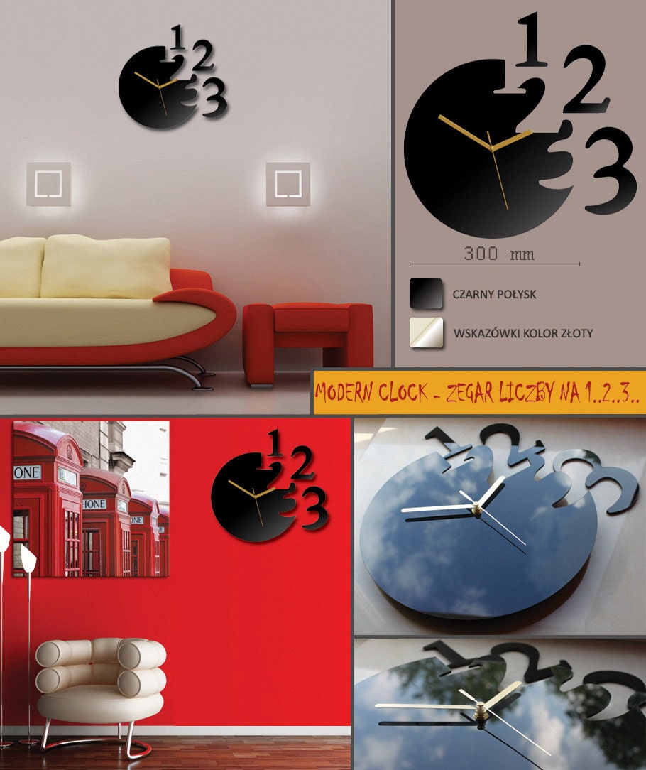 Wall clock Modern clock large wall clock gift wall decor Unique wall