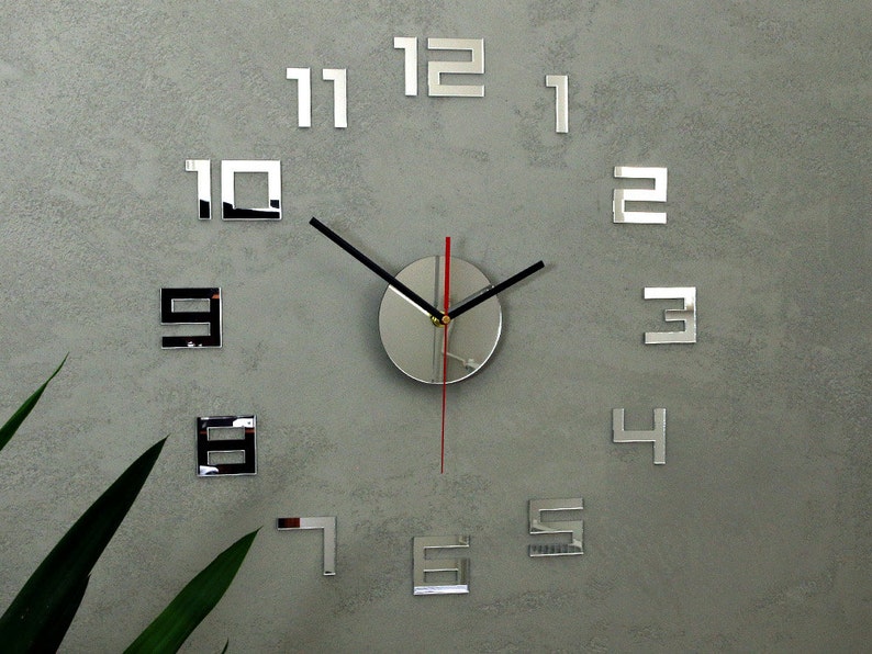 Clock Wall Modern Mirror Gift Kids Room Decoration Clocks Diy