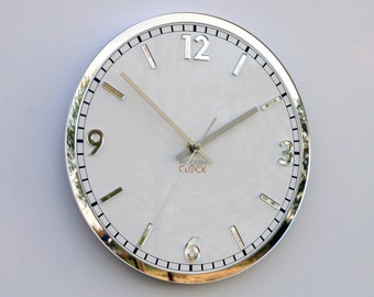 Zegar ścienny White Solar Mirror 3D , Nowoczesny cichy zegar ścienny, Unikalny zegar 30cm / 11,81&quot;
