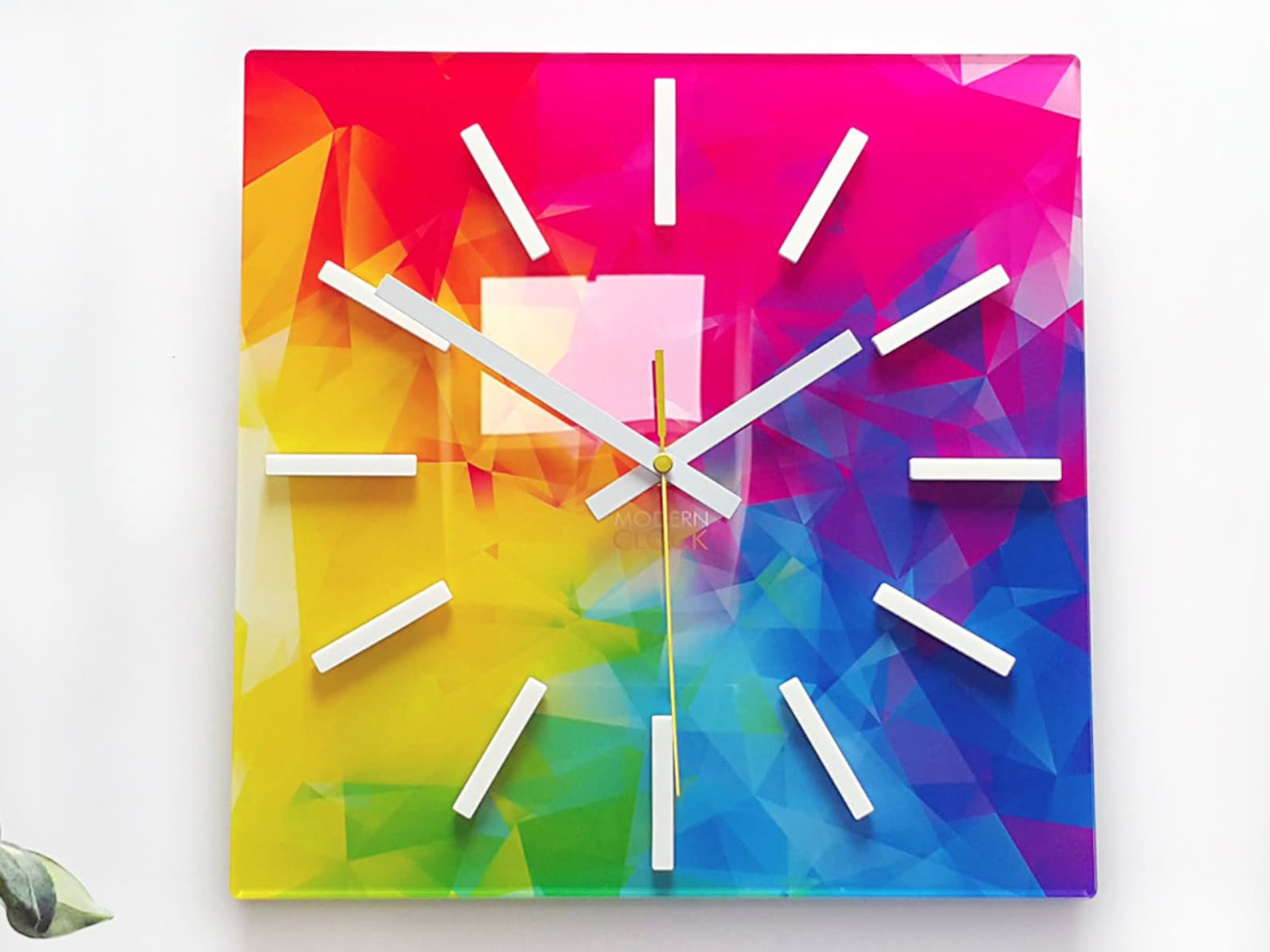 Large Wall Clock Clock Wall Clock Amazing Rainbow Wall Etsy