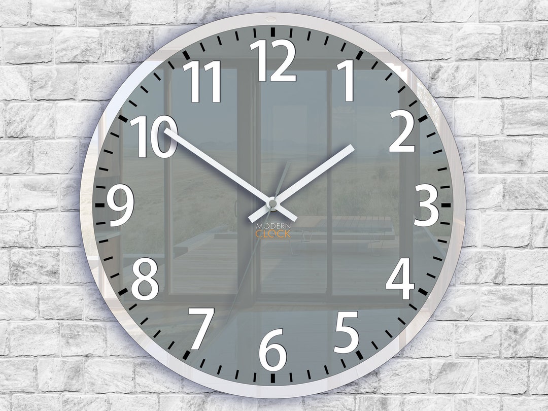 LORVIES Orologio Da Parete Con Elefante – Silenzioso, Acrilico 20,3 Cm, Design Retrò, Per Cucina, Soggiorno O Camera Da Letto - 3