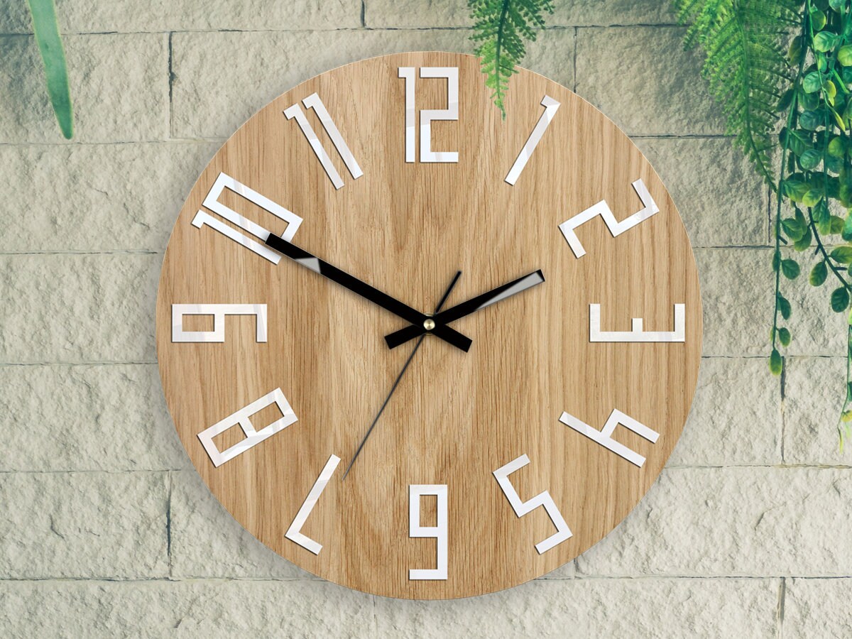 Clocks Home Décor Wall Clock Wood clock large wall clock gift wall