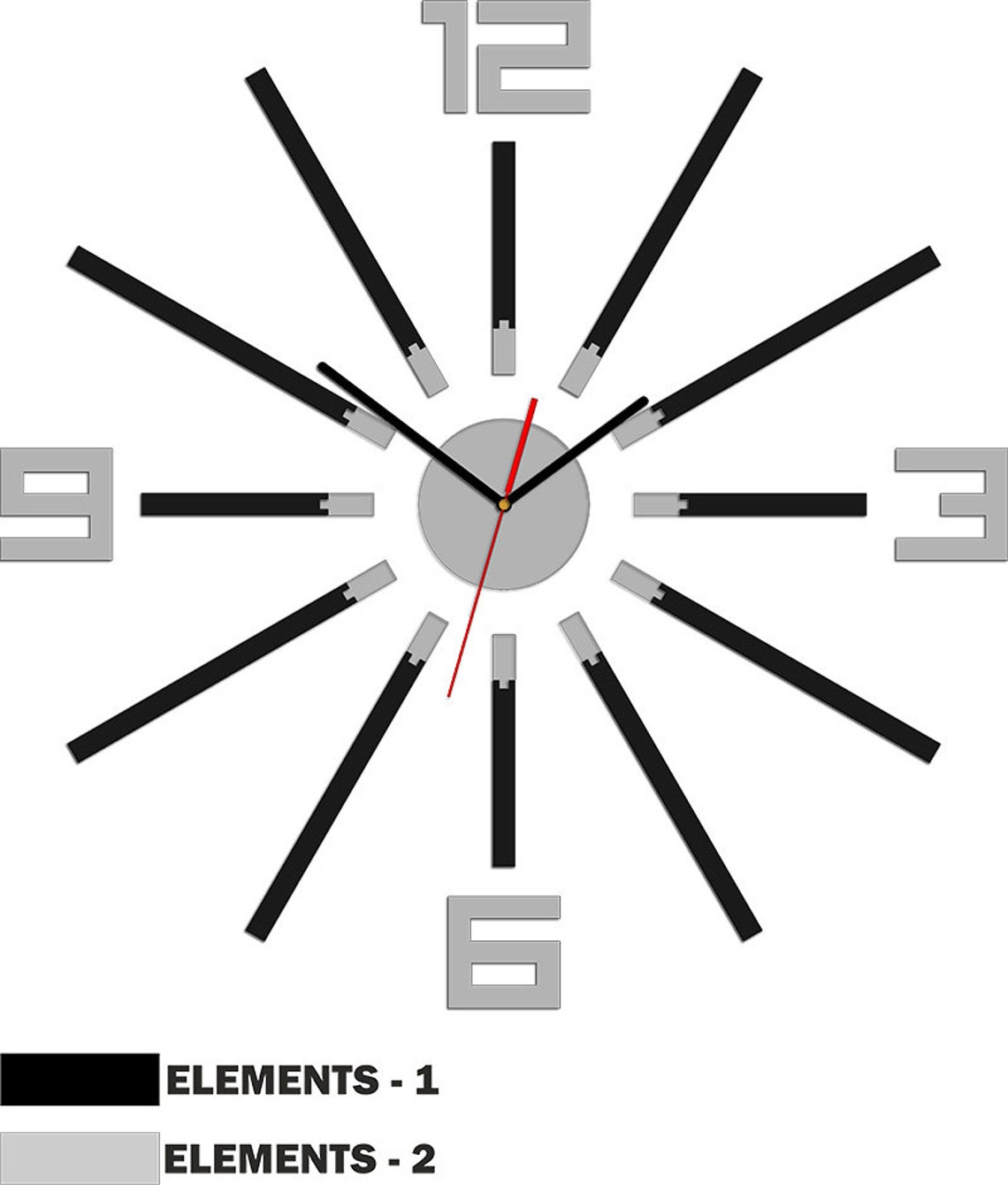 Wall Clock SHEEN Large Wall Clock Gift Wall Decor Unique Wall Etsy