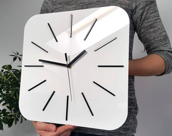 Wall Clock HIPNOTIC Large white silent clock  11.81" / 30cm