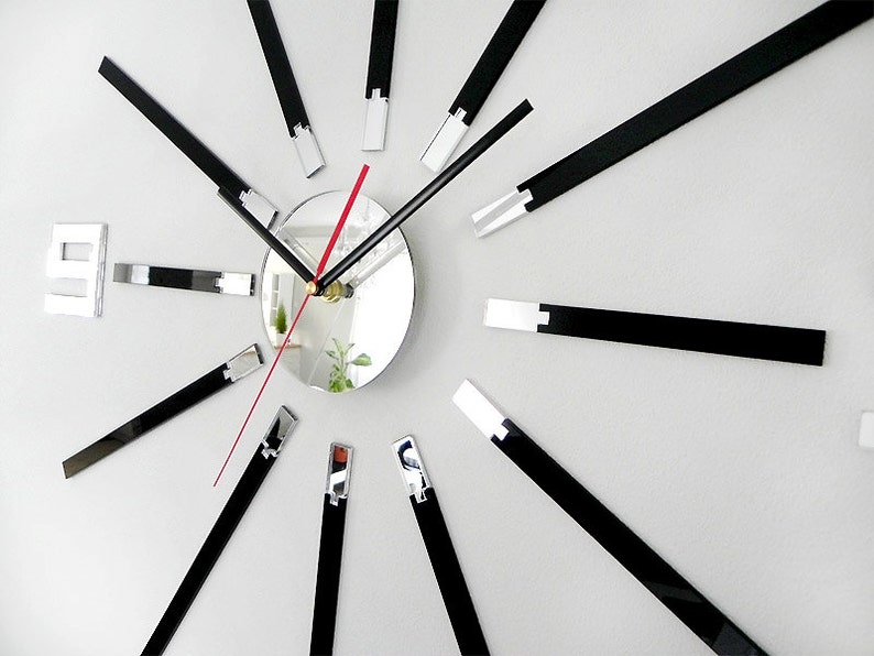 Wall Clock SHEEN Large Wall Clock Gift Wall Decor Unique Wall Etsy